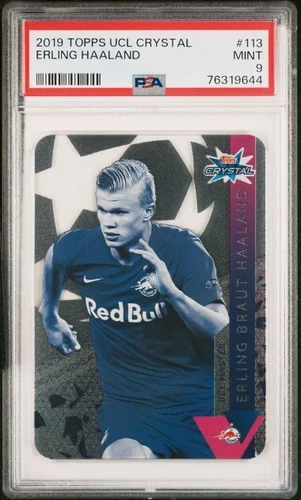 2019 Topps Crystal UEFA Champions League Erling Haaland Rookie#113 RC PSA 9 QTY