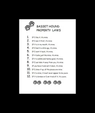 Basset Hound - CUSTOM MATTED - Dog Art Print - P/L