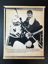 1986 North Stars Dirk Graham Vs Capitals Rod Langway Type 3 8.5x11 Orig. Photo