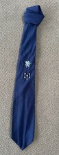 1940s Vintage Tie The Pelham Cravat Embroidered Horse Arrows Blue