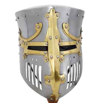 Medieval Knight Armor 16 Gauge Mild Steel Battle Helmet LARP Reenactment Cosplay