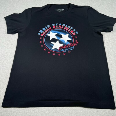 Chris Stapleton Shirt Adult Large Black Singer Songwriter Country Music Band Men