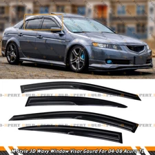 JDM MUG STYLE 3D WAVY WINDOW VISOR RAIN GUARD DEFLECTOR FOR 2004-2008 ACURA TL