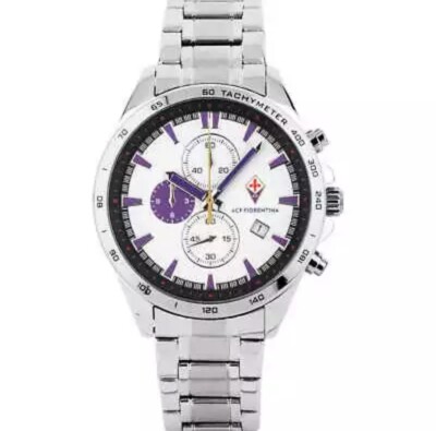 Men s Watch Italian AC FIORENTINA P-F0414UW1 Chrono Stainless Steel NEW OFFICIAL
