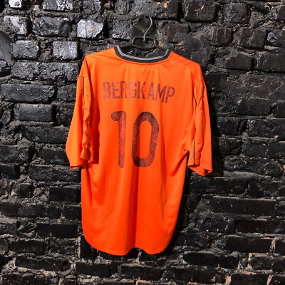 Bergkamp Netherlands Team Training Jersey Football Shirt Nike Mens