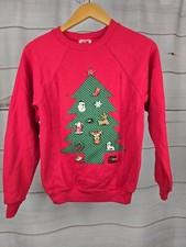 Vintage 80s Hanes Ugly Christmas Sweater Jingle Bells Christmas USA Made M #B48