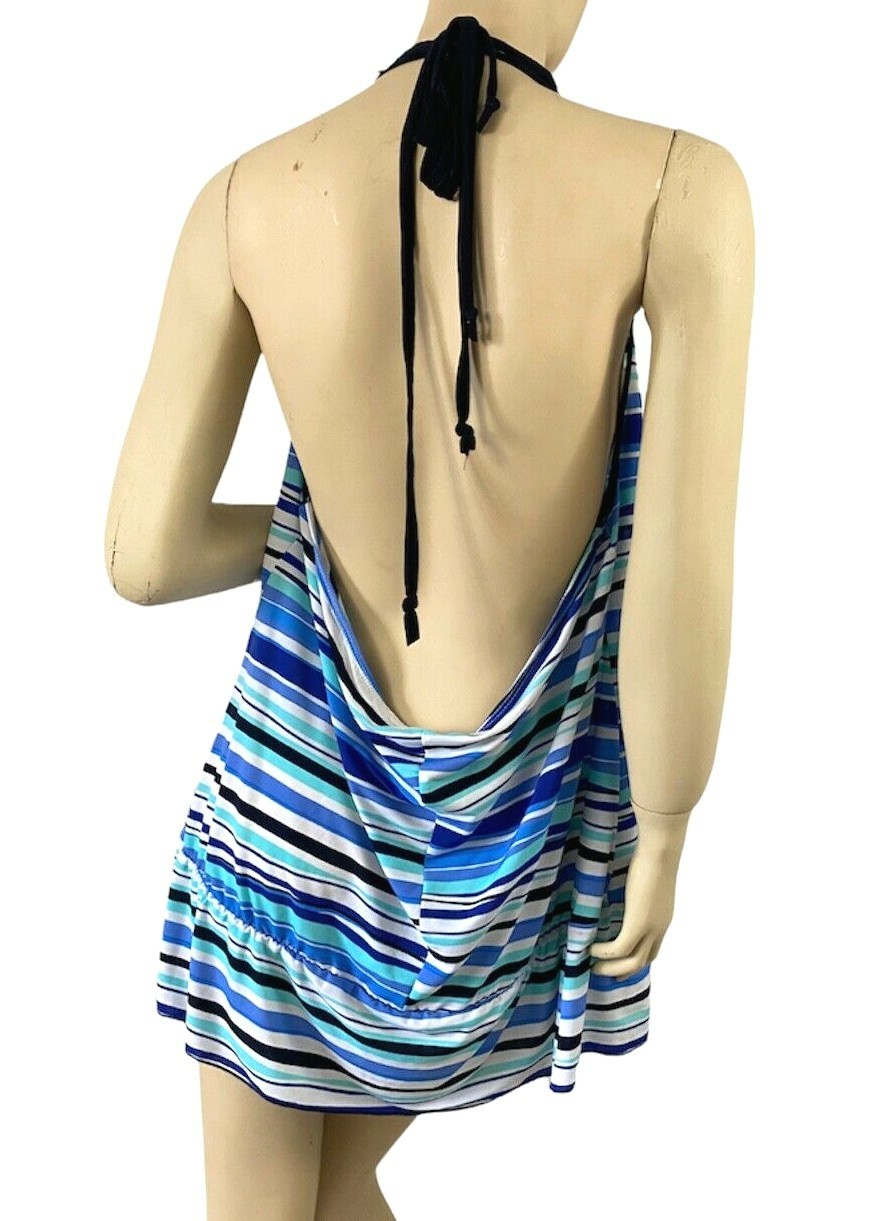 Women's Print Openback Halter Summer Basic Shirts… - image 2