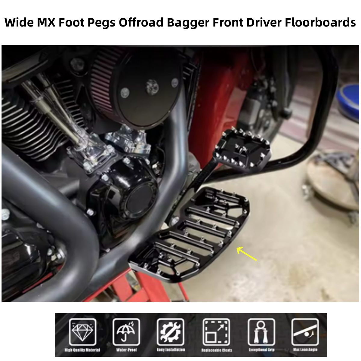 RACEPRO CNC MX Riot Floorboards for Harley