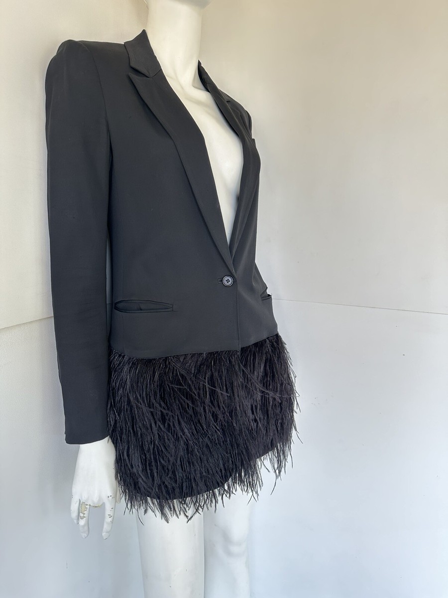 Elizabeth &James】 オーストリッチフェザージャケット - テーラード  