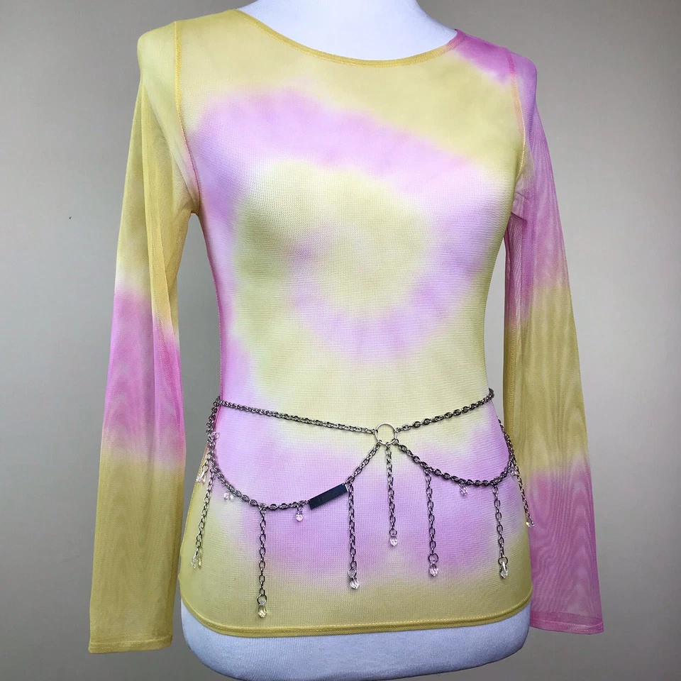 Lethe Intimates 银水晶皮带珠宝链 M 码海滩度假村 — 第 2/4 张图片