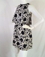Ann Taylor LOFT Black/Tan print women's sleeveless Dress Sz 0P