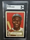 Jackie Robinson 1952 Topps Stunning Bright High Number SGC 3 Dodgers HOF #312