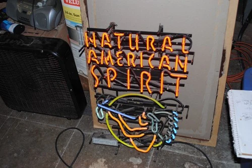 Vintage Natural American Spirit Tobacco Neon Sign