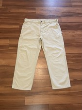 Carhartt B151 Tan Canvas Dungaree Fit Carpenter Work Pants Men  s Size 42x30