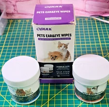 OPULA Dog Eye Wipes 300 Count – Unscented Tear Stain Remover Pads for Pets