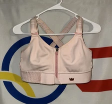 SHEFIT Ultimate Flex Adjustable High Impact Athletic Sports Bra Blush Pink Small