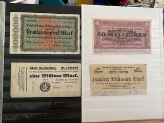 4 BILLETS PEU COURANTS DIFFÉRENTS DE NÉCESSITÉ D’ALLEMAGNE. BELLE COTE. A SAISIR