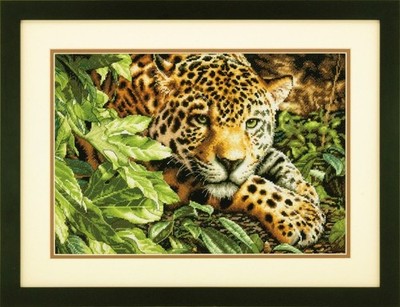 Dimensions Counted Cross Stitch Kit Leopard in Repose