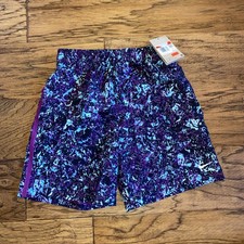 Nike Dri-Fit Shorts Youth Boys L Purple/Black/Blue FV0275-503 NWT New