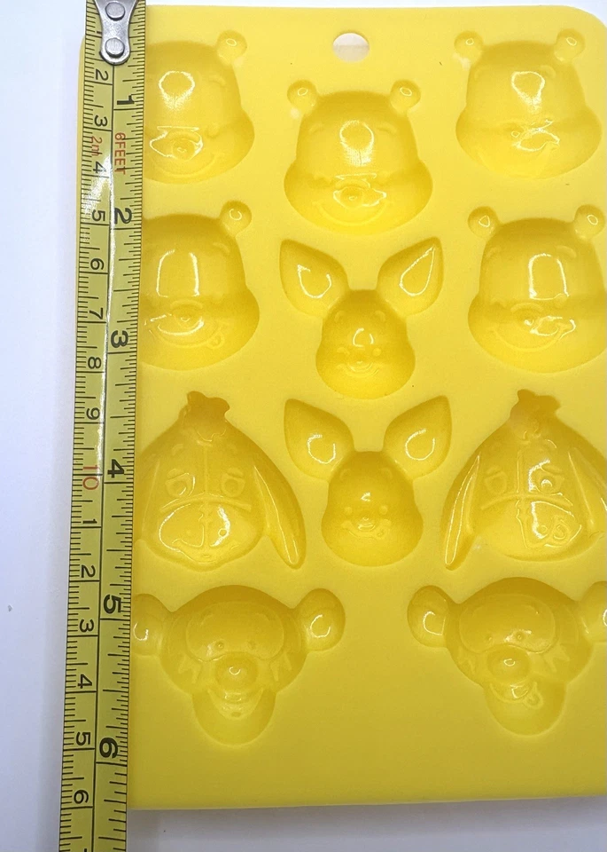 Winnie the Pooh Silicone Small Mold Disney Soap Chocolate Baking Tigger Piglet - Image 2 of 3