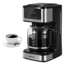 Coffee Maker, Programmable Drip Coffee Maker 12 Cup, Regular & Strong Brew Dr...