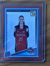 2025 Donruss WNBA Sonia Citron Rated Rookie Red Holo RC #/299 Mystics