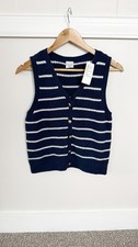 Abercrombie Kids Navy Striped Sweater Vest Youth Girls