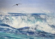 Flying Free: Original Watercolour And Pastel Painting By Disabled Artist Sarah J