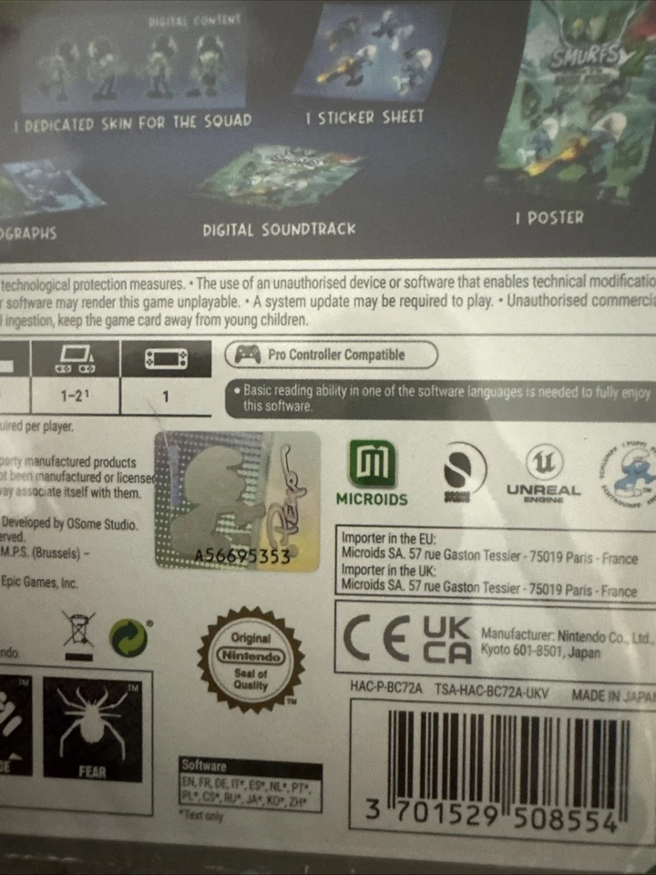 THE SMURFS 2: THE PRISONER OF THE GREEN STONE NINTENDO SWITCH NEW - Image 3 of 4