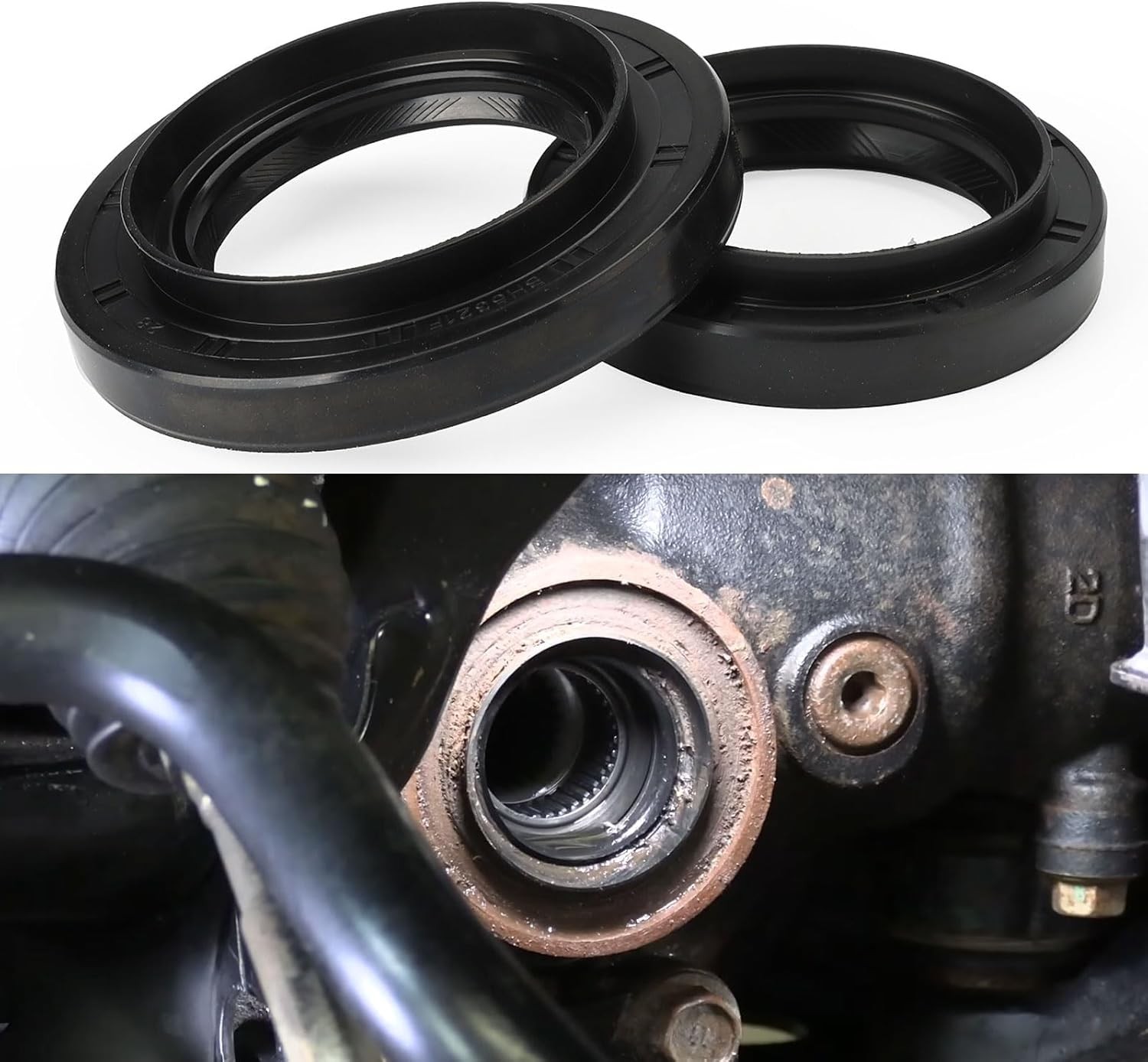 2pcs 90311-47027 90311-47013 Differential Carrier Front Seal & Front Drive Axle