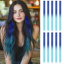 10 strands of hair to hook  55 cm colored clips  accessories for hair...