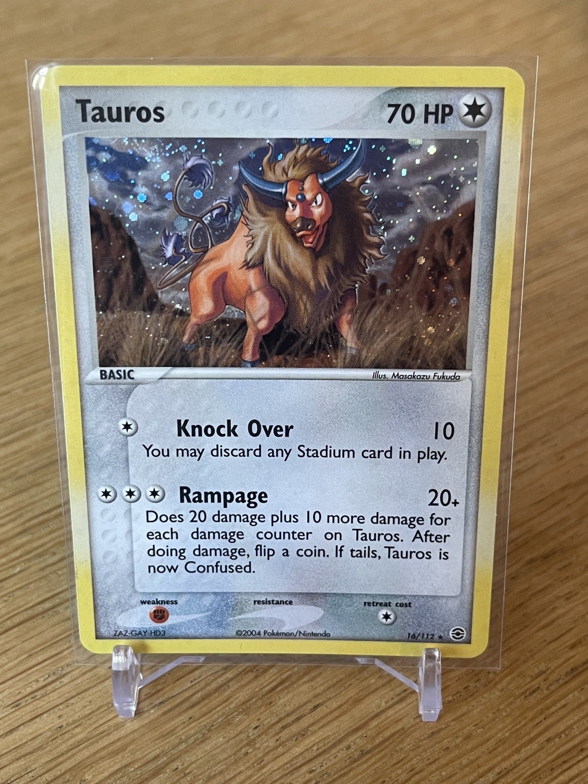 Pokemon TCG - Tauros FireRed & LeafGreen 16/112 - Holo Rare -2004