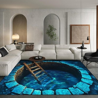 3D Illusion Area Rug, 3x4ft, Deep Well Rugs That Look Like A Pattern-4
