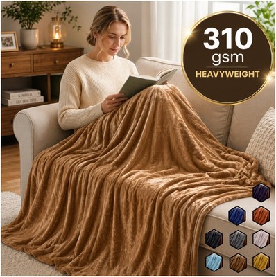 Kunstfell Fleece Decke Überwurf weich warm groß Schlafsofa Decken Double King Size