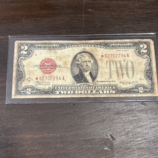 1928 Serie D STAR NOTE $2 Two Dollar RED SEAL United States Banknote RARE
