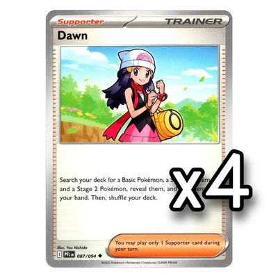 #ad 4x Dawn 087 094 ME02: Phantasmal Flames Pokemon Playset x4 $2.09