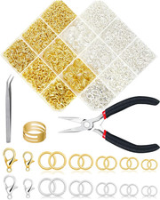 2400PCS Jump Rings Kit for Jewelry Making Supplies  Necklace Repair with Silver