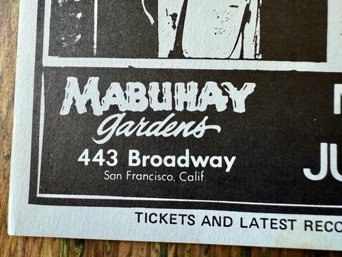 Volante de concierto de punk rock DEADBEATS 1978 Mabuhay Gardens San Francisco peligroso - Imagen 3 de 4