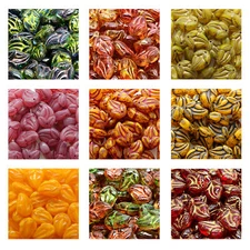 Rutkovsky 111-95063 Flower Bud Pressed Beads Czech Glass 15x10mm Size 10 Pieces