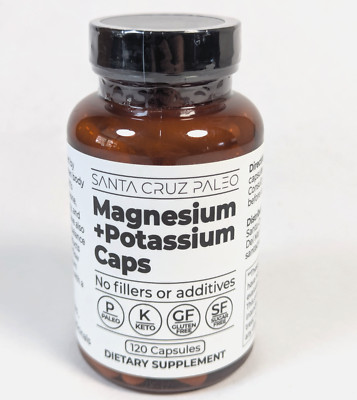 Santa Cruz Paleo Magnesium + Potassium - Overall Well-being - 120 caps Exp 09/25