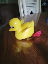 Vintage Plastic Duck Wind Up Swimming Works