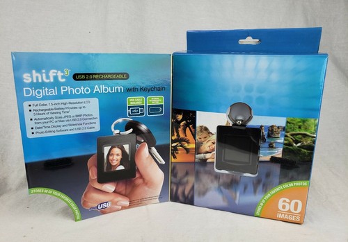 SHIFT3 Digital High Resolution LCD Photo Album W/Keychain USB Rechargeable NIB - Picture 2 of 6