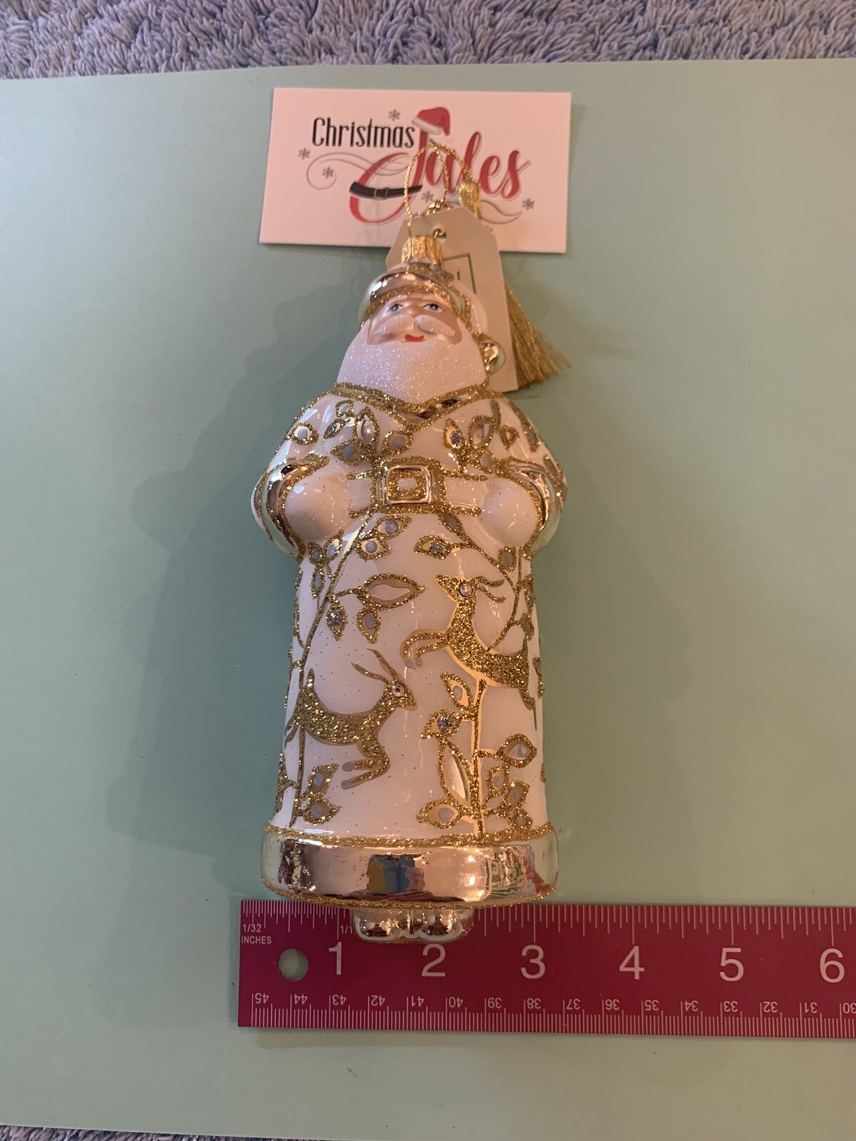 JingleNog Christmas Ornament Santa Glass Poland Curlious Nickolaus eBay