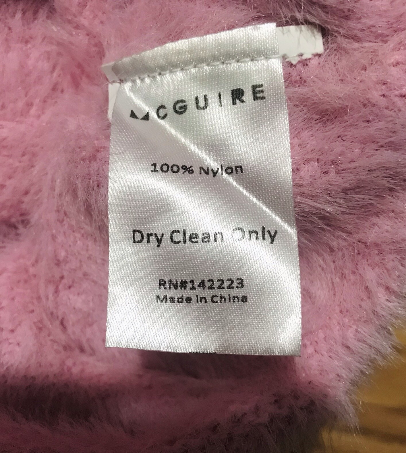 MCGUIRE Pallenburg Cloud Fuzzy Knit Sweater Womens’s M Valley Girl Pink Crewneck