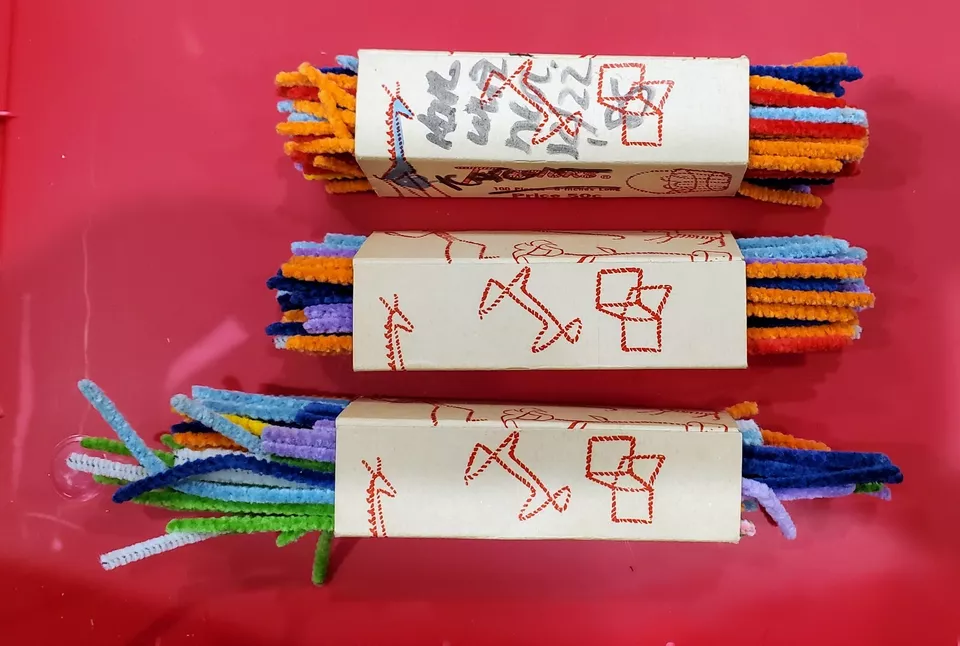 3 Vintage Packages TWISTICKS Chenille Multi Colored PIpe Cleaners In Sleeve - Image 2 of 4