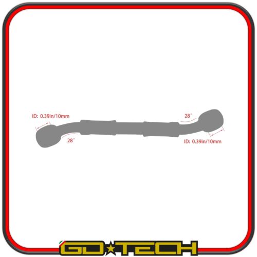 TUBO FRENO IN TRECCIA AERONAUTICO MOTO SCOOTER RACING UNIVERSALE 70 cm NERO - Imagen 2 de 2