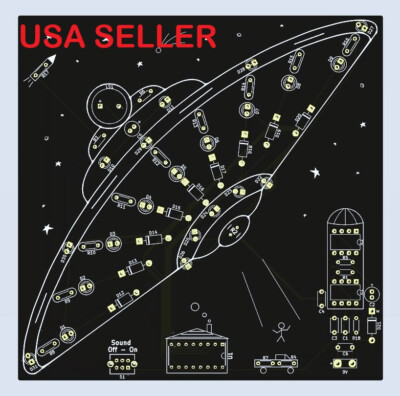 THT Soldering Practice Circuit Board  Kit - Spaceship with Sound