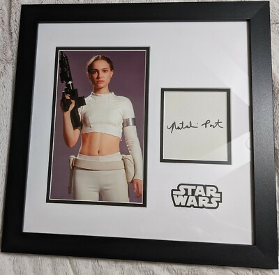 Natalie Portman Signed Autographed Cut Star Wars Framed Matted