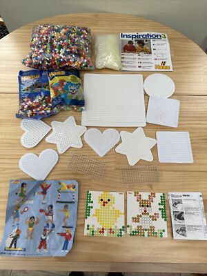 Hama Perlen Sammlung 11 Tafeln & tausende Perlen inkl. 2 neue Päckchen 