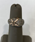 Ladies Flower Chocolate Diamond Right Hand Ring